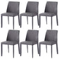 Faux Leather Armless Dining Chairs Contemporary Home Side Chair