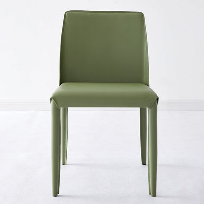 Faux Leather Armless Dining Chairs Contemporary Home Side Chair