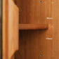Credenza naturale a 2 tradri di legno moderna Credenza naturale con porta di vetro