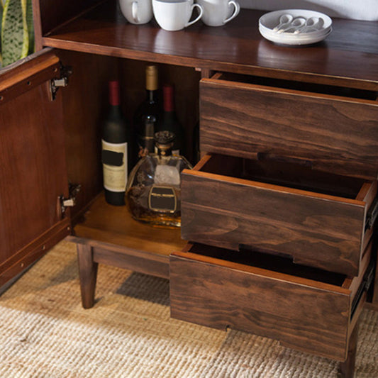 Server da pranzo a 3 cassetti Sideboard in legno massiccio per sala da pranzo