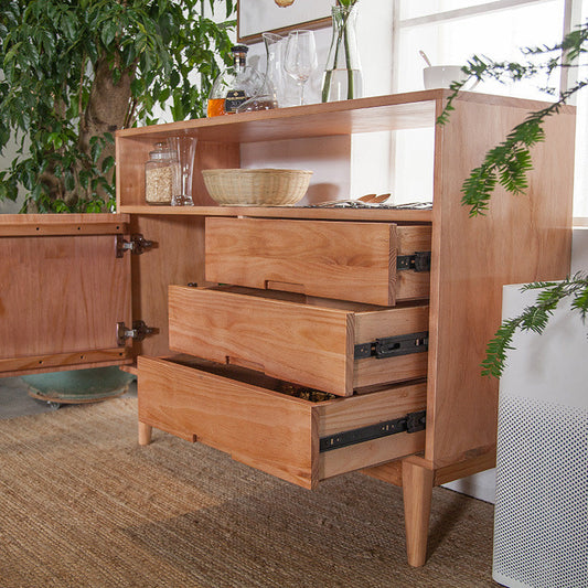 Server da pranzo a 3 cassetti Sideboard in legno massiccio per sala da pranzo