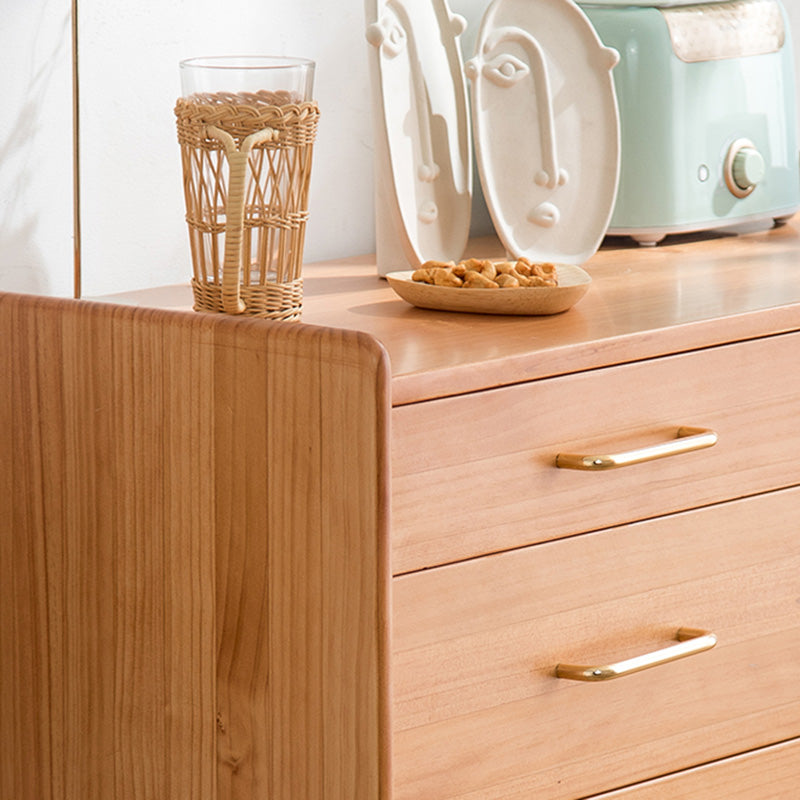 Pin Slonge à restauration en bois massif du buffet 4-Drawer avec étagères réglables