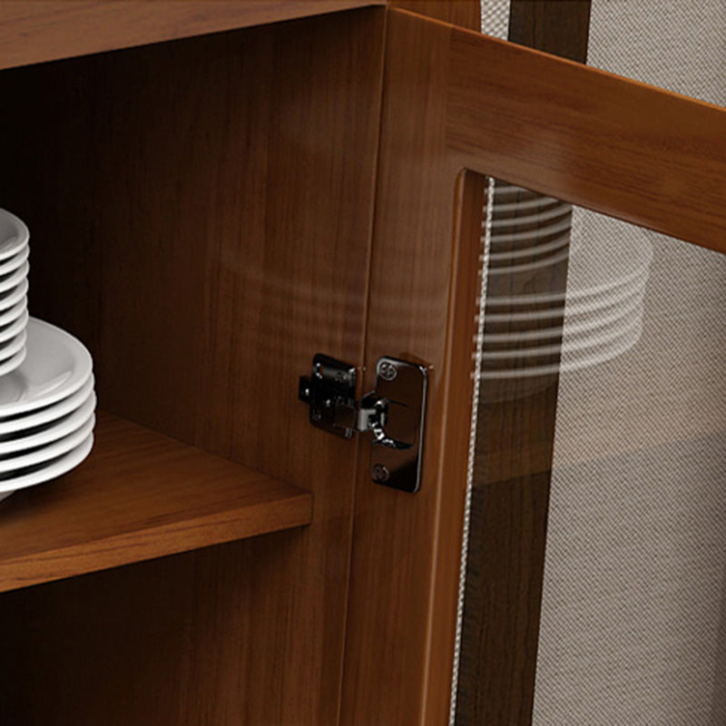 Modern Sideboard Buffet Glass Doors Buffet Table with 2-Drawer and 2-Door,17" W X 35" H Clearhalo 'buffet_sideboard' 'Buffets & Sideboards' 'furn' 'furn_buffet_sideboard' 'Furniture' 'Kitchen & Dining Furniture' 6087774