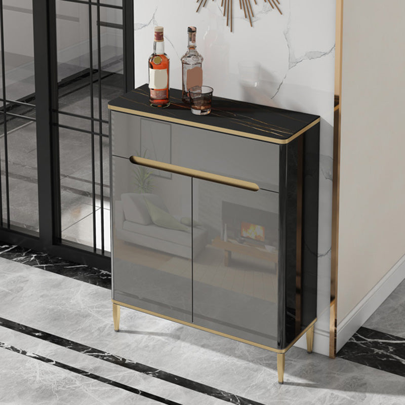 Eetservies met 1 lade Glam Zijbord van gesinterd steen met kasten
