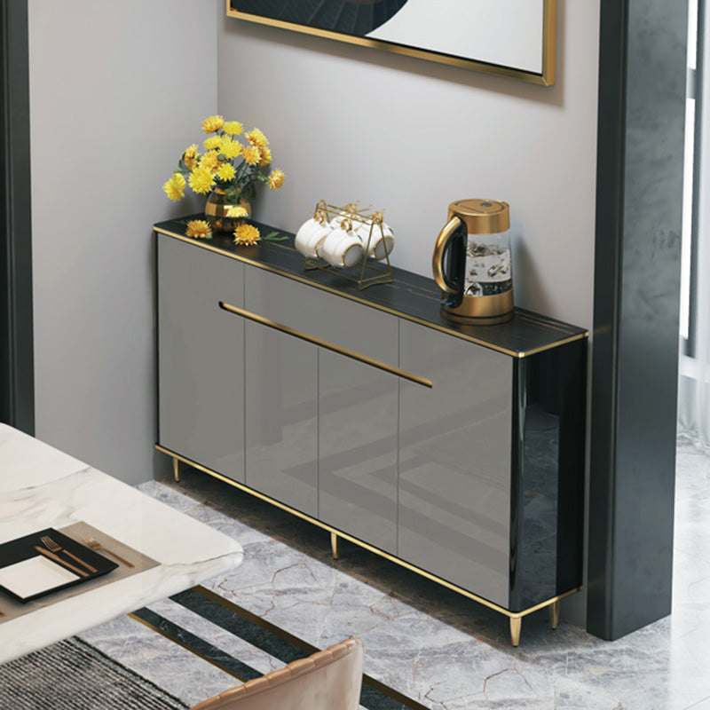 Eetservies met 1 lade Glam Zijbord van gesinterd steen met kasten