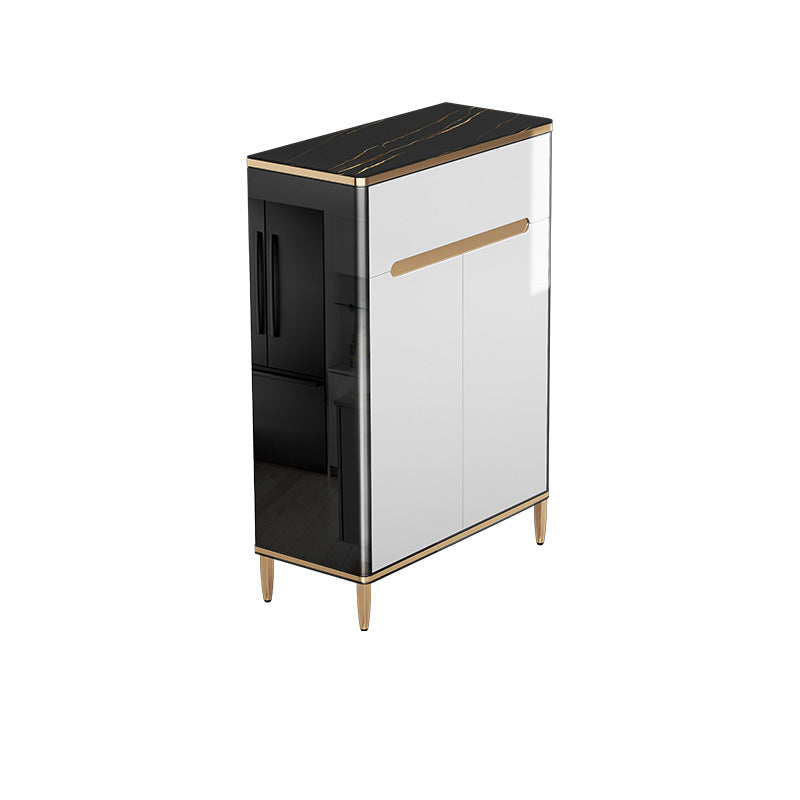Eetservies met 1 lade Glam Zijbord van gesinterd steen met kasten