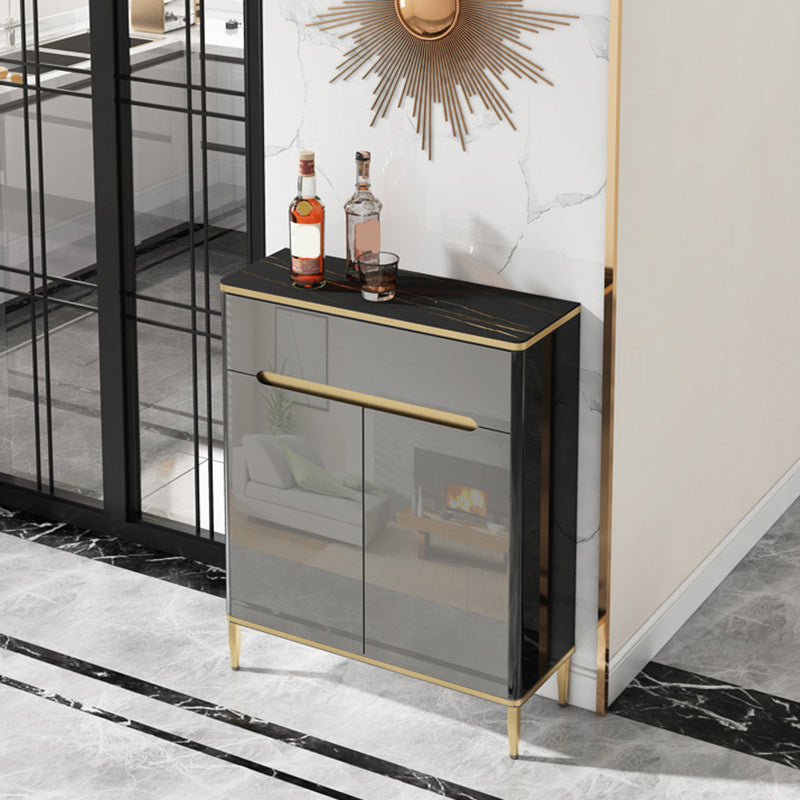 Eetservies met 1 lade Glam Zijbord van gesinterd steen met kasten