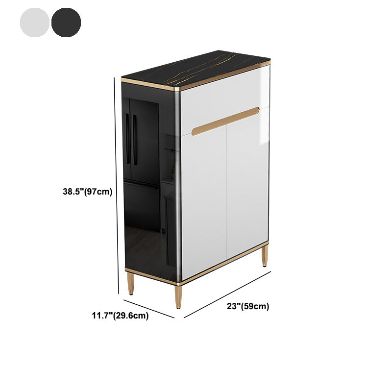 Eetservies met 1 lade Glam Zijbord van gesinterd steen met kasten