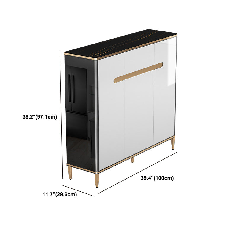Eetservies met 1 lade Glam Zijbord van gesinterd steen met kasten