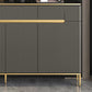 Glam Dark Gray Credenza Sintered Stone Top Sideboard Cabinet for Dining Room Clearhalo 'buffet_sideboard' 'Buffets & Sideboards' 'furn' 'furn_buffet_sideboard' 'Furniture' 'Kitchen & Dining Furniture' 6087843