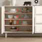 White Engineered Wood Buffet Server Modern Sideboard with Drawers Clearhalo 'buffet_sideboard' 'Buffets & Sideboards' 'furn' 'furn_buffet_sideboard' 'Furniture' 'Kitchen & Dining Furniture' 6087871