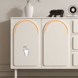 White Engineered Wood Buffet Server Modern Sideboard with Drawers Clearhalo 'buffet_sideboard' 'Buffets & Sideboards' 'furn' 'furn_buffet_sideboard' 'Furniture' 'Kitchen & Dining Furniture' 6087872