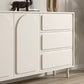 White Engineered Wood Buffet Server Modern Sideboard with Drawers Clearhalo 'buffet_sideboard' 'Buffets & Sideboards' 'furn' 'furn_buffet_sideboard' 'Furniture' 'Kitchen & Dining Furniture' 6087873