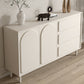 White Engineered Wood Buffet Server Modern Sideboard with Drawers Clearhalo 'buffet_sideboard' 'Buffets & Sideboards' 'furn' 'furn_buffet_sideboard' 'Furniture' 'Kitchen & Dining Furniture' 6087876