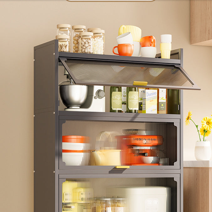 Server da pranzo contemporaneo in acciaio e server buffet acrilico per cucina