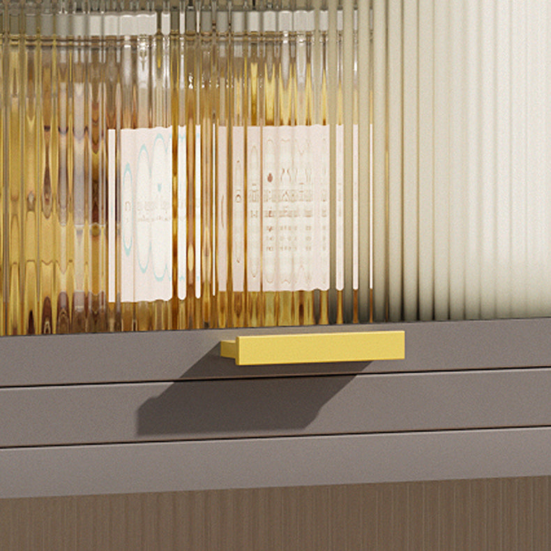 Server da pranzo contemporaneo in acciaio e server buffet acrilico per cucina