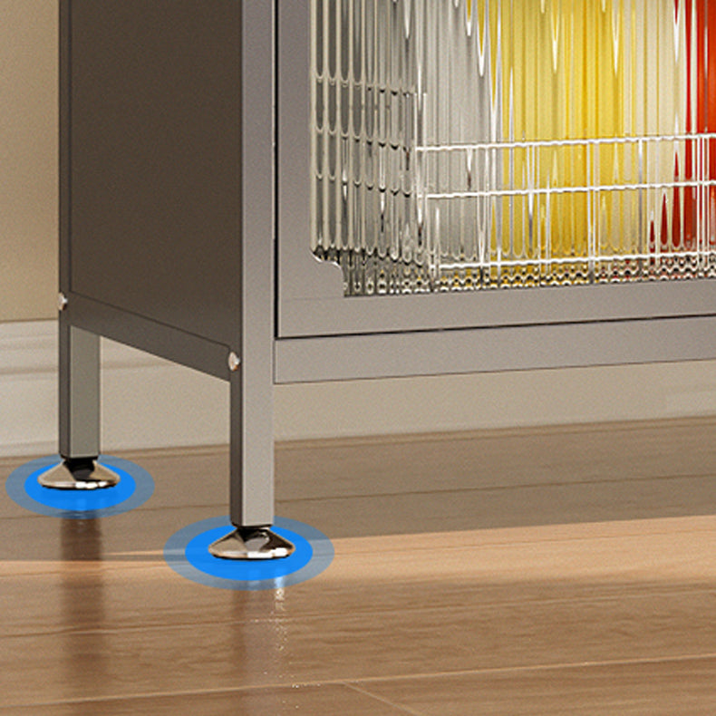 Server da pranzo contemporaneo in acciaio e server buffet acrilico per cucina