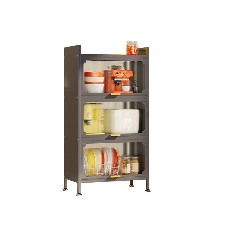 Server da pranzo contemporaneo in acciaio e server buffet acrilico per cucina