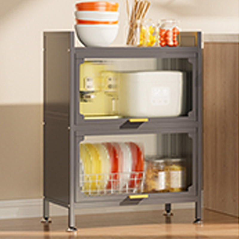 Server da pranzo contemporaneo in acciaio e server buffet acrilico per cucina