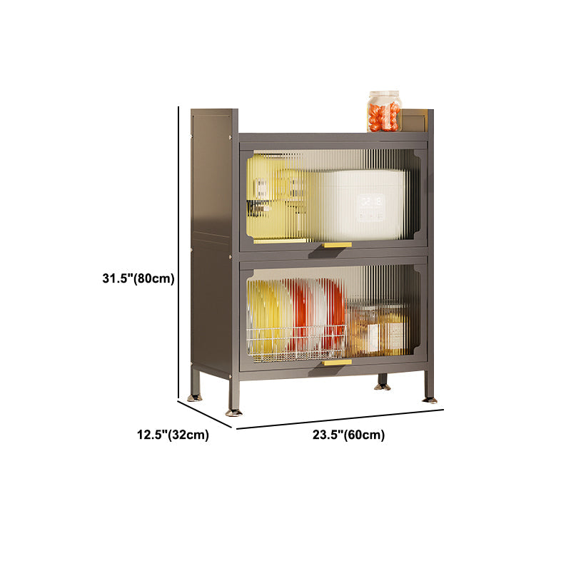 Server da pranzo contemporaneo in acciaio e server buffet acrilico per cucina