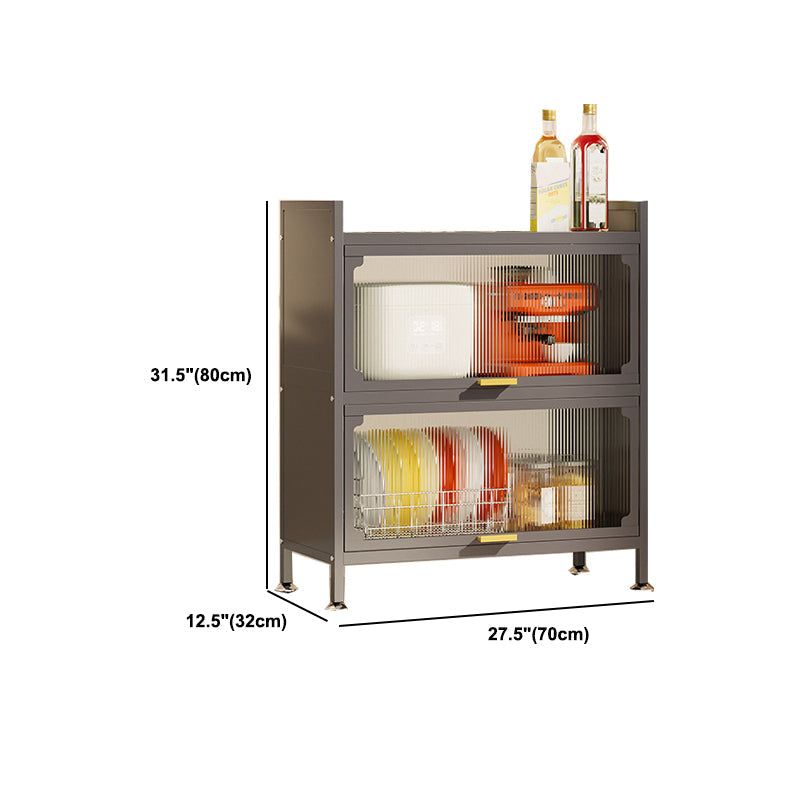 Server da pranzo contemporaneo in acciaio e server buffet acrilico per cucina