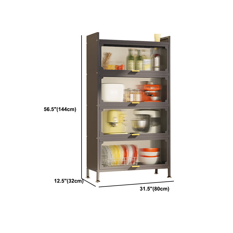 Server da pranzo contemporaneo in acciaio e server buffet acrilico per cucina