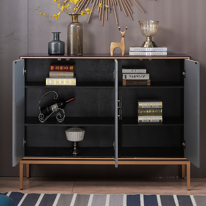 Modern eetbuffet met verstelbare planken Solid Wood Dining Server