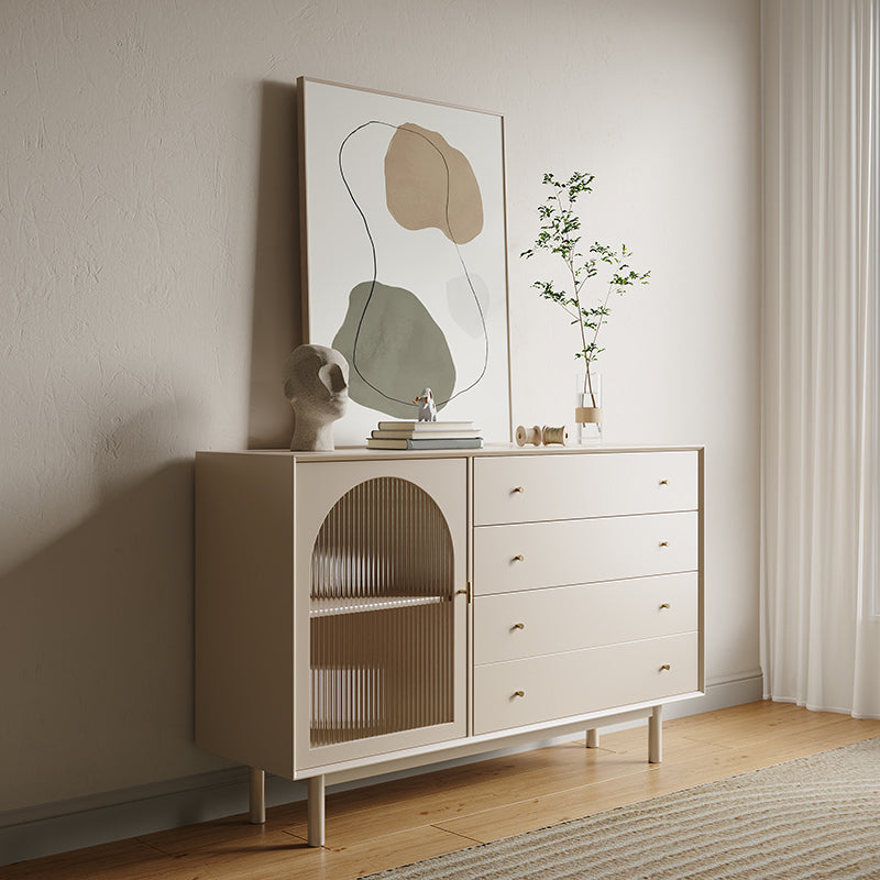 Contemporary Dining Buffet with Drawers Wood Buffet Server for Kitchen Clearhalo 'buffet_sideboard' 'Buffets & Sideboards' 'furn' 'furn_buffet_sideboard' 'Furniture' 'Kitchen & Dining Furniture' 6088080