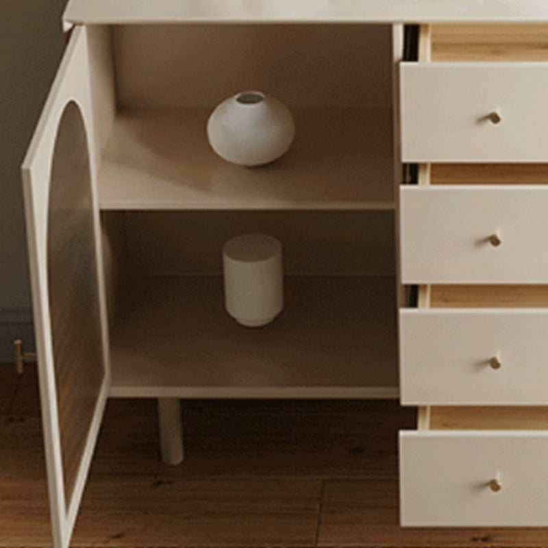 Contemporary Dining Buffet with Drawers Wood Buffet Server for Kitchen Clearhalo 'buffet_sideboard' 'Buffets & Sideboards' 'furn' 'furn_buffet_sideboard' 'Furniture' 'Kitchen & Dining Furniture' 6088087