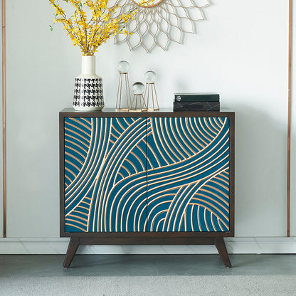 Table du buffet en bois massif armoire à butte contemporaine pour la cuisine
