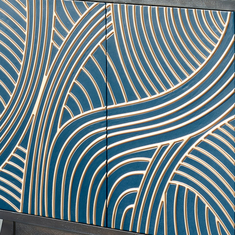 Table du buffet en bois massif armoire à butte contemporaine pour la cuisine