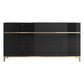 Glam Dining Server Stone e Sideboard in legno con cassetti