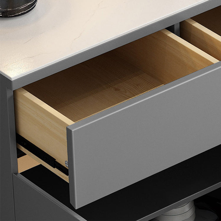 Glam Dining Server Stone e Sideboard in legno con cassetti