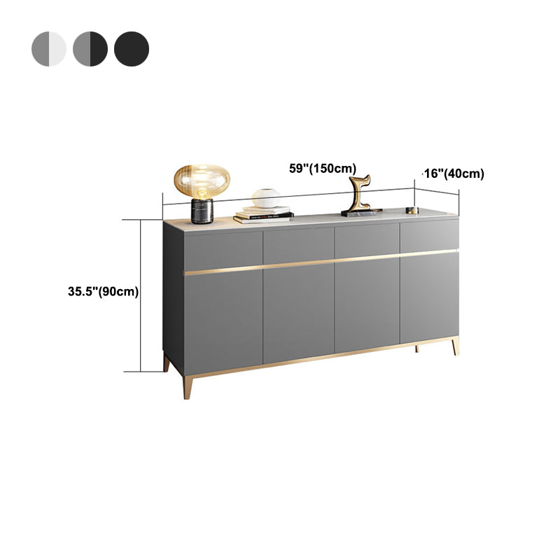 Glam Dining Server Stone e Sideboard in legno con cassetti