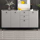 Modern Gray Sideboard Table with Drawers Wood and Stone Buffet Server Clearhalo 'buffet_sideboard' 'Buffets & Sideboards' 'furn' 'furn_buffet_sideboard' 'Furniture' 'Kitchen & Dining Furniture' 6088191