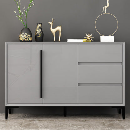 Table du buffet gris contemporain serveur de restauration en bois d'ingénierie