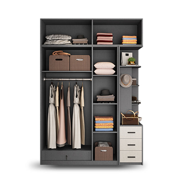 Witte kleur houten garderobe eigentijdse stijl garderobe kast voor thuis