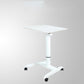 Contemporary Writing Desk Home or Office with Caster Wheels Desk with Metal Legs White Clearhalo 'furn' 'furn_office_desk' 'Furniture' 'Office Desks' 'Office Furniture' 'office_desk' 6088497