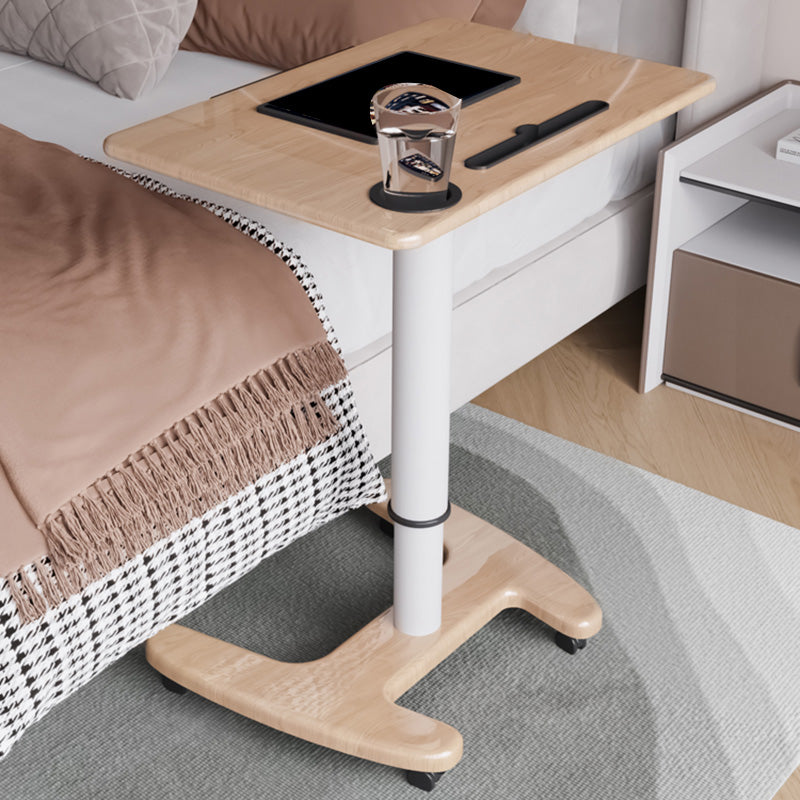 Contemporary Writing Desk Home or Office with Caster Wheels Desk with Metal Legs Clearhalo 'furn' 'furn_office_desk' 'Furniture' 'Office Desks' 'Office Furniture' 'office_desk' 6088501