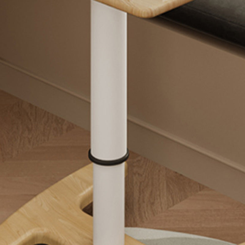 Contemporary Writing Desk Home or Office with Caster Wheels Desk with Metal Legs Clearhalo 'furn' 'furn_office_desk' 'Furniture' 'Office Desks' 'Office Furniture' 'office_desk' 6088512