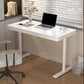 Contemporary Marble T-Shape Office Desk with Metal Legs Writing Desk White Clearhalo 'furn' 'furn_office_desk' 'Furniture' 'Office Desks' 'Office Furniture' 'office_desk' 6088532