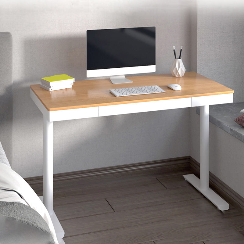 Contemporary Marble T-Shape Office Desk with Metal Legs Writing Desk Clearhalo 'furn' 'furn_office_desk' 'Furniture' 'Office Desks' 'Office Furniture' 'office_desk' 6088536