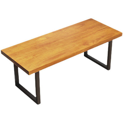 Contemporary Wooden Gaming Desk in Brown30"H Desk with Iron Legs Clearhalo 'furn' 'furn_office_desk' 'Furniture' 'Office Desks' 'Office Furniture' 'office_desk' 6088563