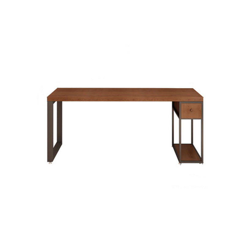 Hedendaagse massief houten bureau 30-inch H Computer Desk in Brown