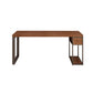 Hedendaagse massief houten bureau 30-inch H Computer Desk in Brown