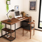 Hedendaagse massief houten bureau 30-inch H Computer Desk in Brown