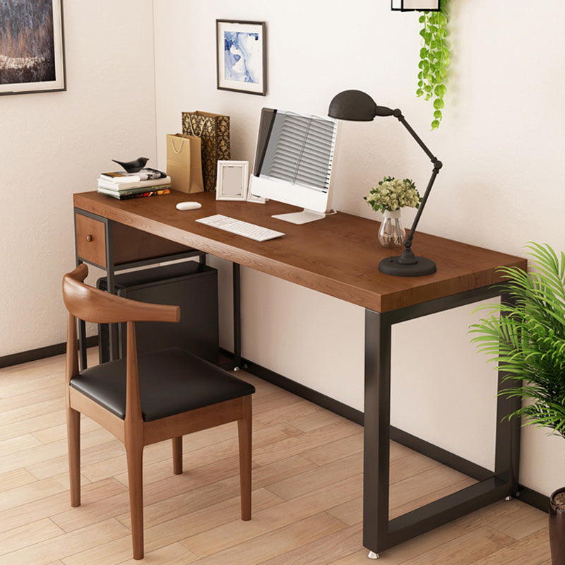 Hedendaagse massief houten bureau 30-inch H Computer Desk in Brown