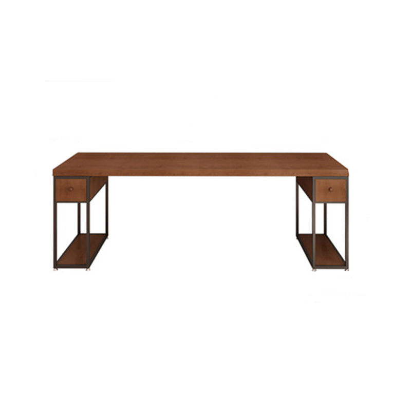 Hedendaagse massief houten bureau 30-inch H Computer Desk in Brown