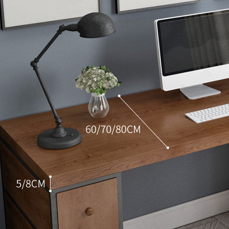 Hedendaagse massief houten bureau 30-inch H Computer Desk in Brown