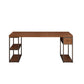 Hedendaagse massief houten bureau 30-inch H Computer Desk in Brown
